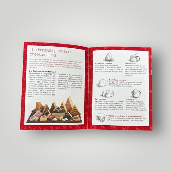 Cheeses From Switzerland Guide Book Leaflet Collectible Souvenir Gruyère Red New - Picture 4 of 13